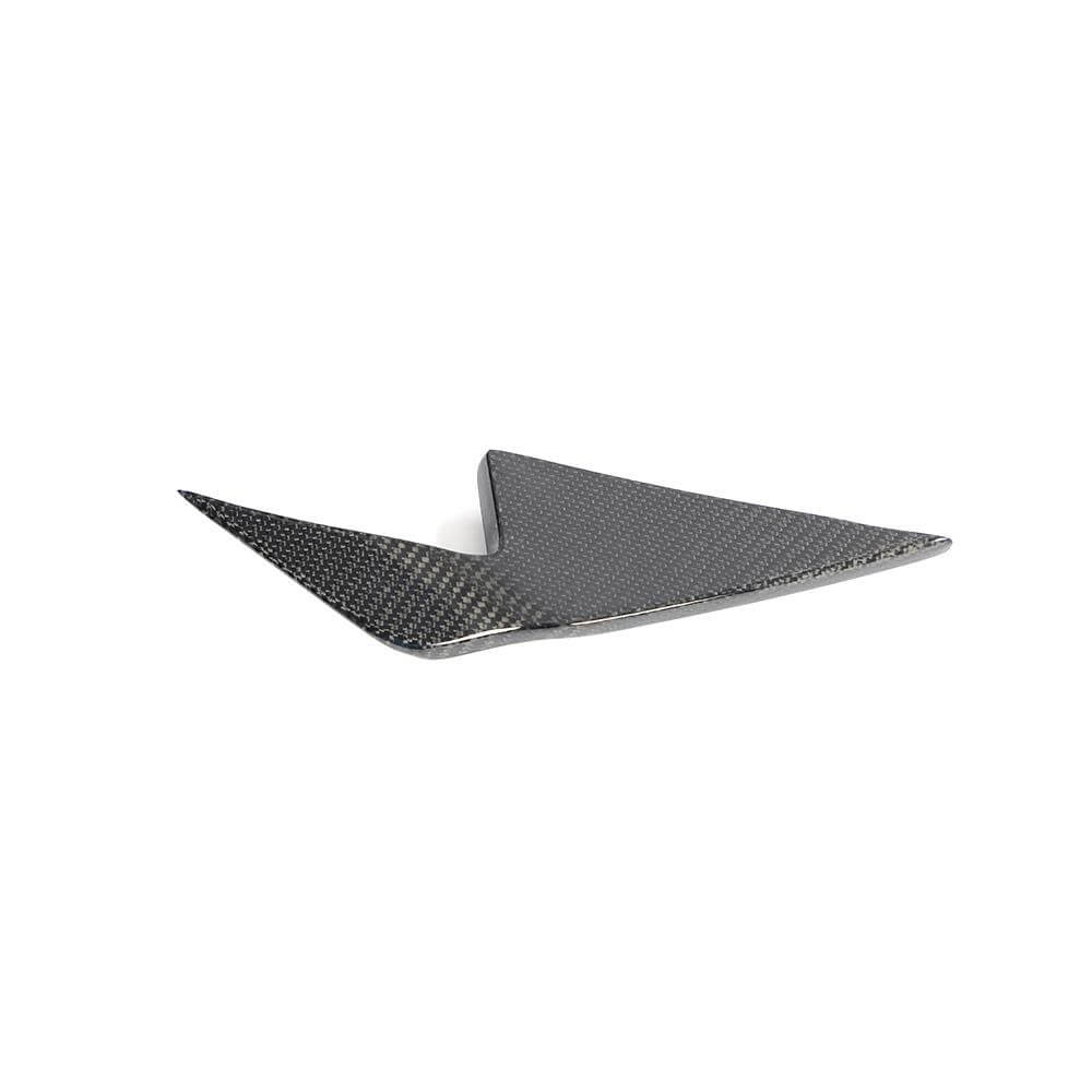 Porsche Taycan Base 4S Sedan 4-Door 2019-2024 Front Bumper Fins Real Carbon Fiber-Ahacarbon