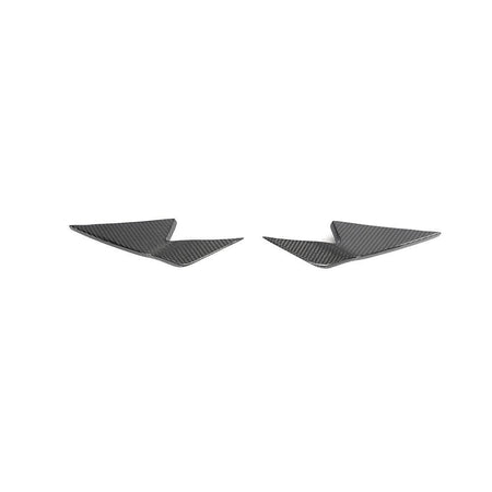 Porsche Taycan Base 4S Sedan 4-Door 2019-2024 Front Bumper Fins Real Carbon Fiber-Ahacarbon
