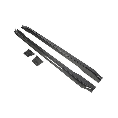 Porsche Taycan Base 4S Sedan 4-Door 2019-2024 Real Carbon Fiber Side Skirts-Ahacarbon