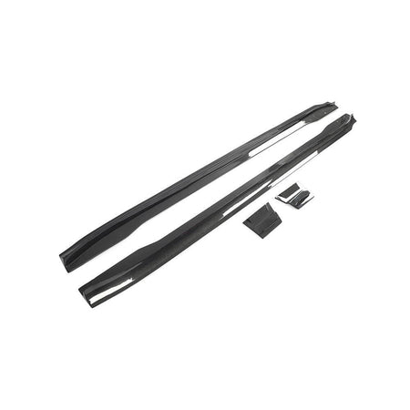 Porsche Taycan Base 4S Sedan 4-Door 2019-2024 Real Carbon Fiber Side Skirts-Ahacarbon