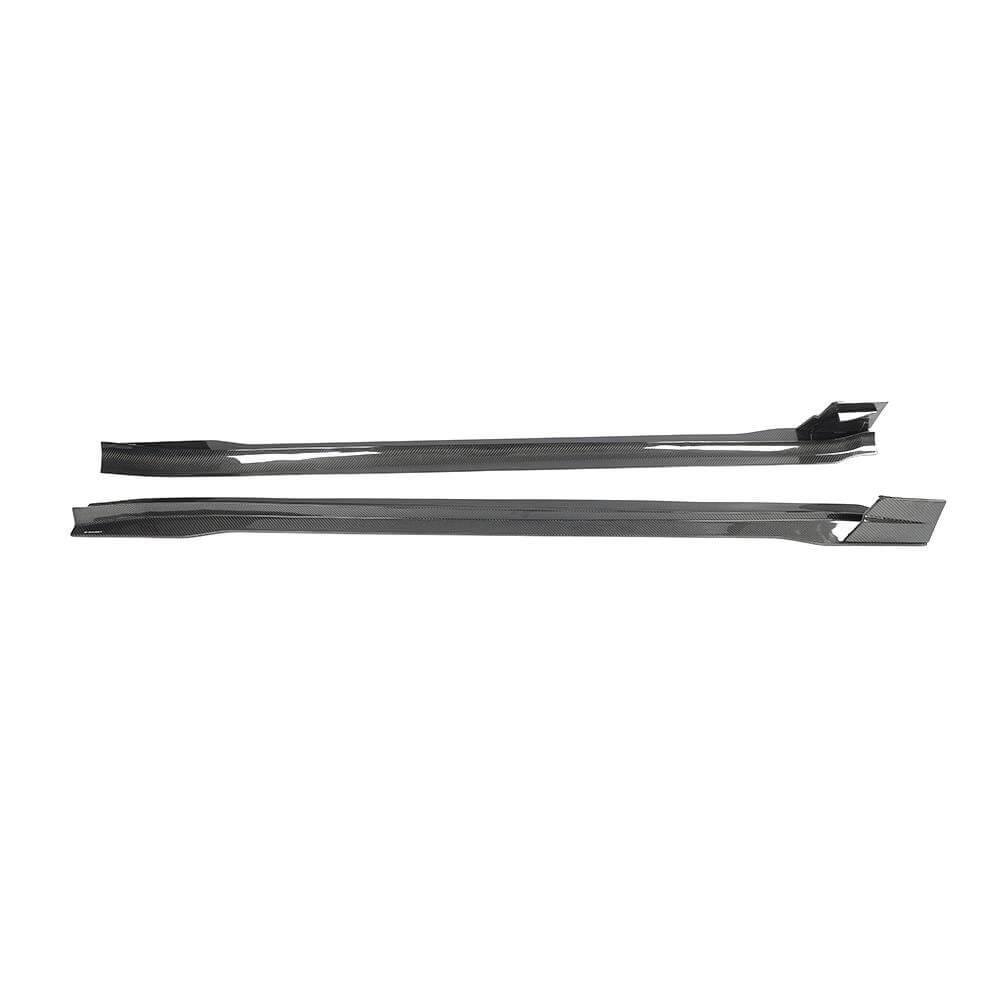 Porsche Taycan Base 4S Sedan 4-Door 2019-2024 Real Carbon Fiber Side Skirts-Ahacarbon