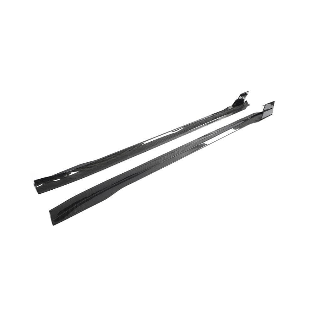 Porsche Taycan Base 4S Sedan 4-Door 2019-2024 Real Carbon Fiber Side Skirts-Ahacarbon