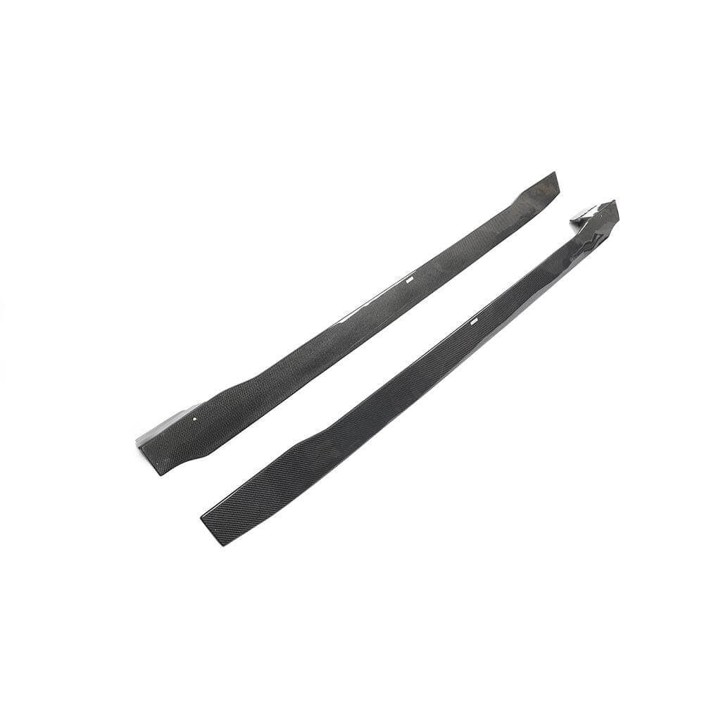 Porsche Taycan Base 4S Sedan 4-Door 2019-2024 Real Carbon Fiber Side Skirts-Ahacarbon