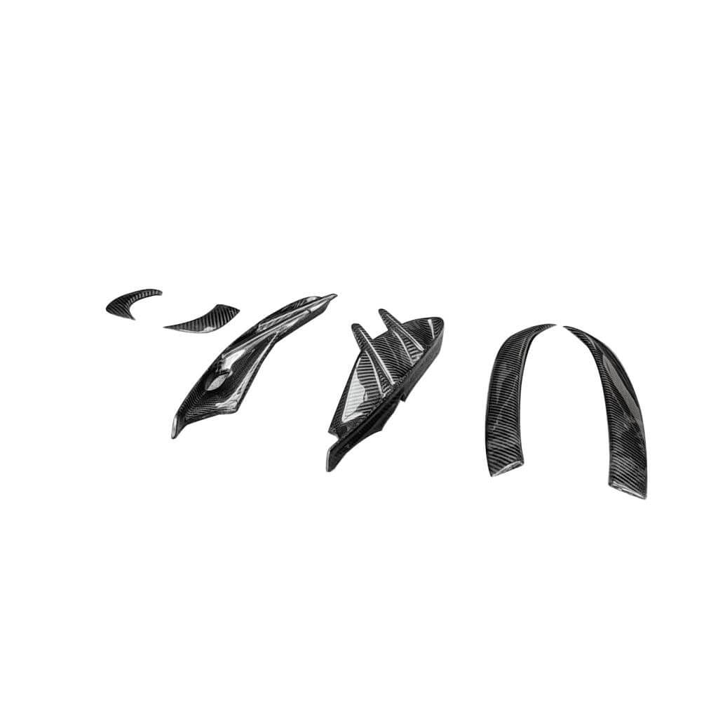 Porsche Taycan Turbo S 9J1 Sedan 2019-2024 Head light Trim Frame Cover Carbon Fiber-Ahacarbon