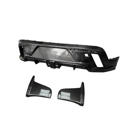Porsche Taycan Turbo S 9J1 Sedan 2019-2024 Rear Bumper Lip Carbon Fiber-Ahacarbon