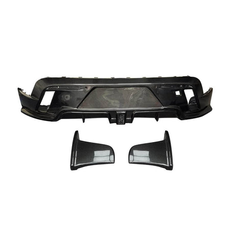 Porsche Taycan Turbo S 9J1 Sedan 2019-2024 Rear Bumper Lip Carbon Fiber-Ahacarbon