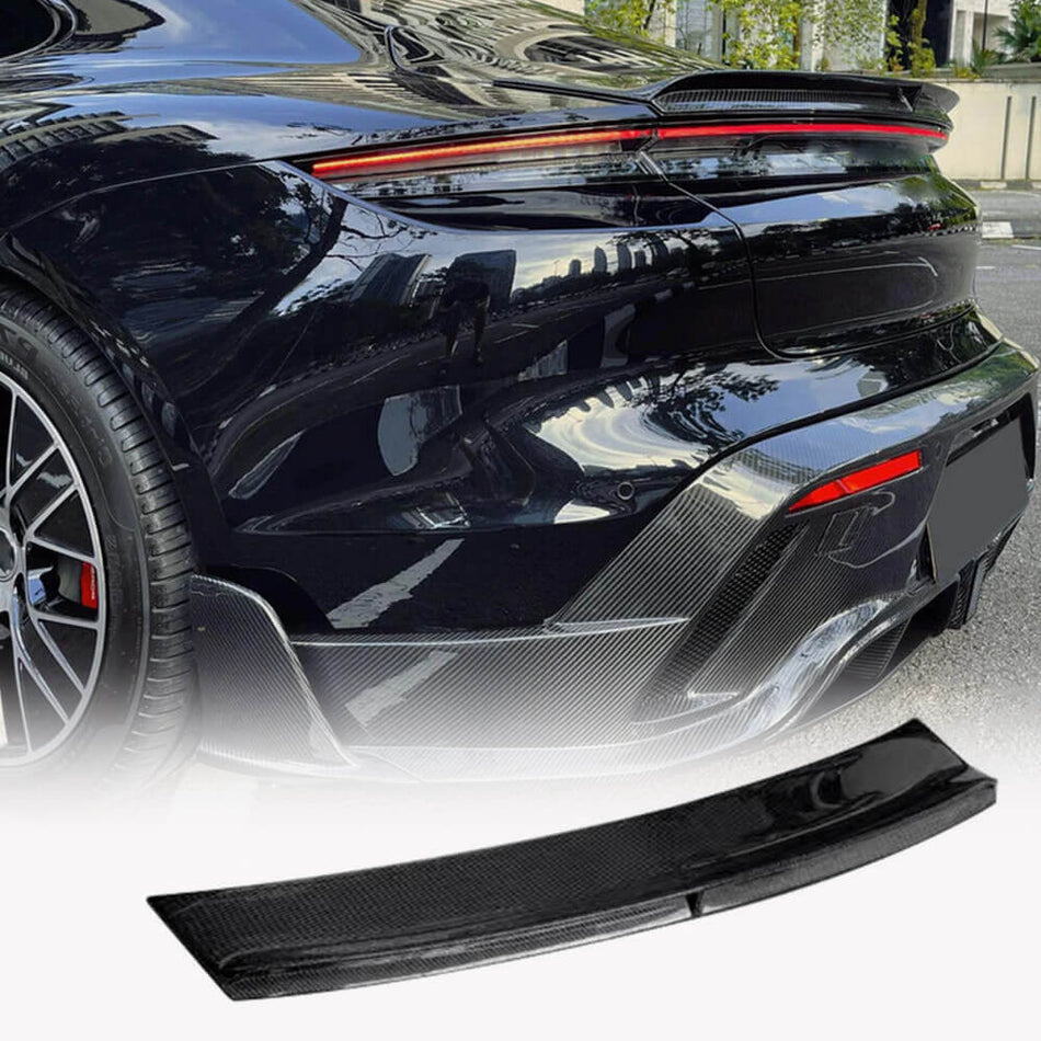 Porsche Taycan Turbo S 9J1 Sedan 4 Door 2019-2024 Rear Trunk Spoiler Carbon Fiber-Ahacarbon