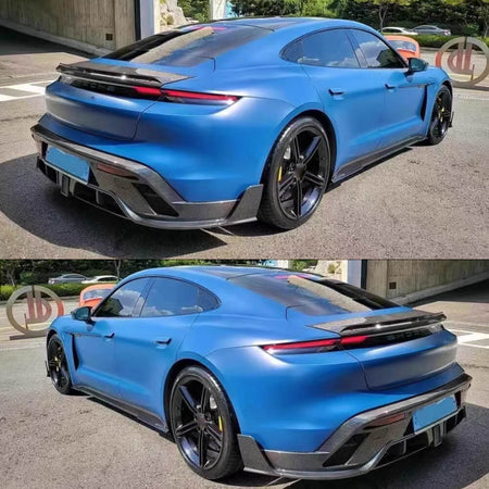 Porsche Taycan Turbo S 9J1 Sedan 4 Door 2019-2024 Rear Trunk Spoiler Carbon Fiber-Ahacarbon