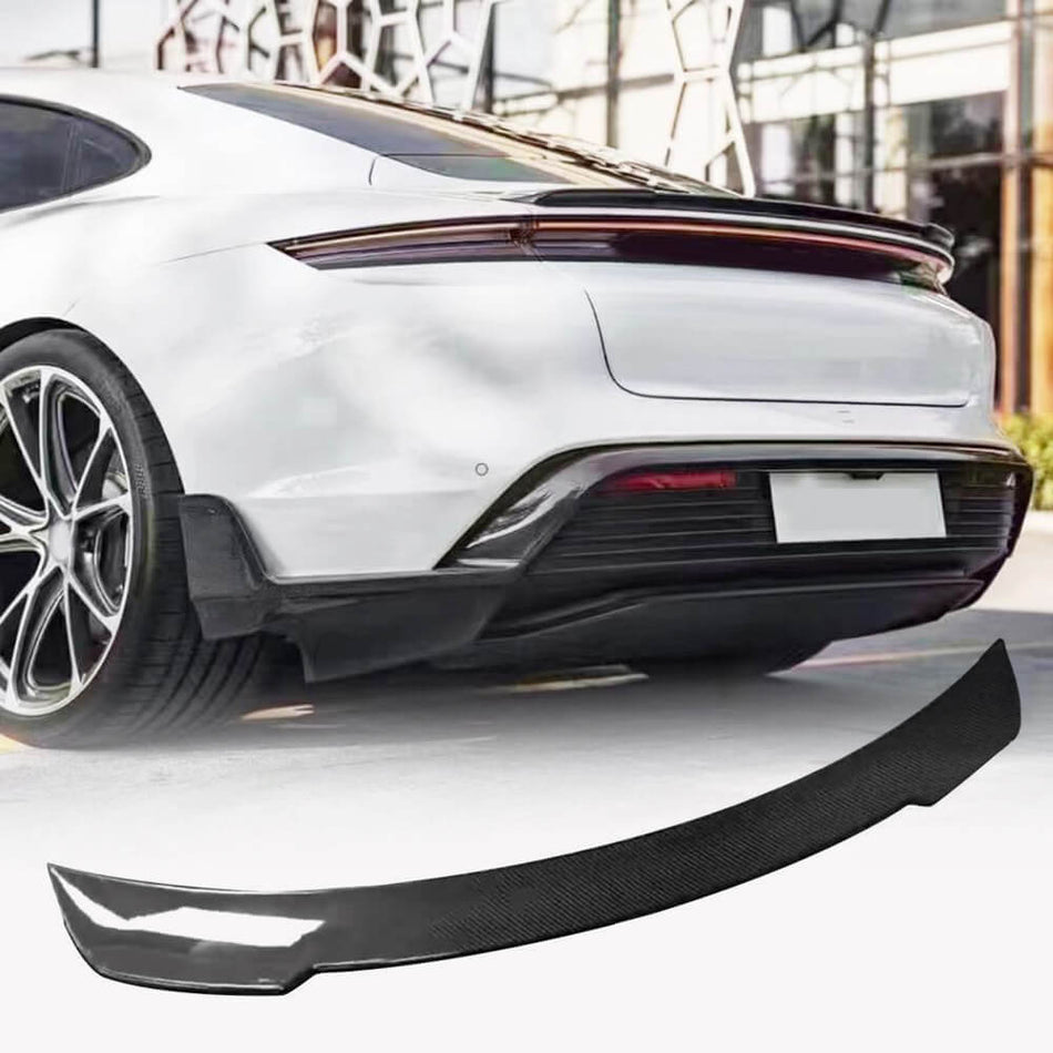 Porsche Taycan turbo S 2023-2024 Rear Trunk Spoiler Carbon Fiber-Ahacarbon