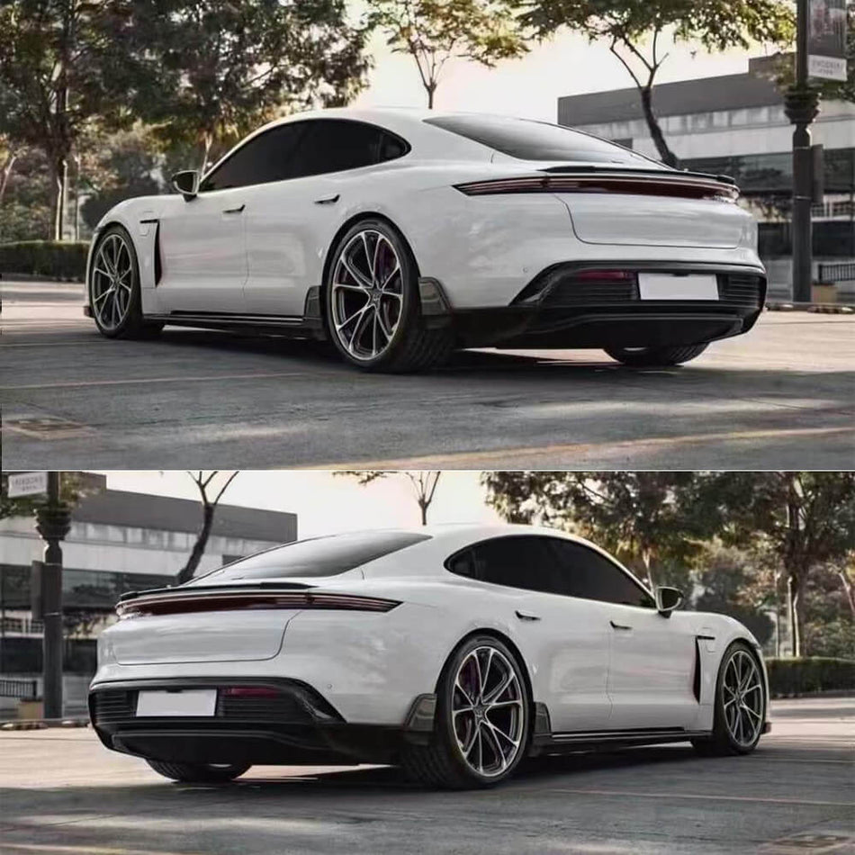 Porsche Taycan turbo S 2023-2024 Rear Trunk Spoiler Carbon Fiber-Ahacarbon