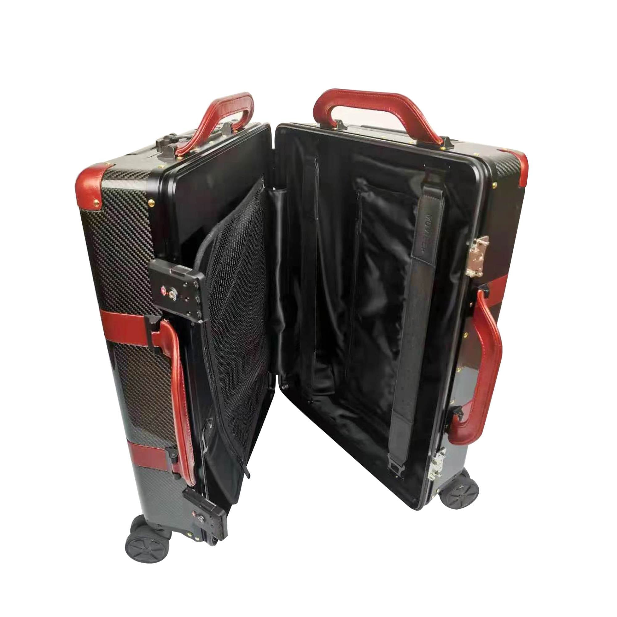 Universal Fit Luggage Suitcase Business Case Carry-On 20-Inch Real Carbon Fiber-Ahacarbon