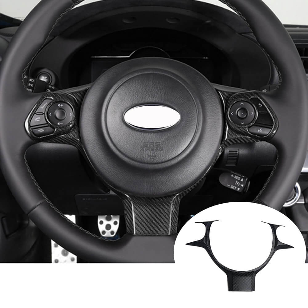 Subaru BRZ Toyota GT86 Steering wheel patch Interior parts Dry Carbon Fiber-Ahacarbon