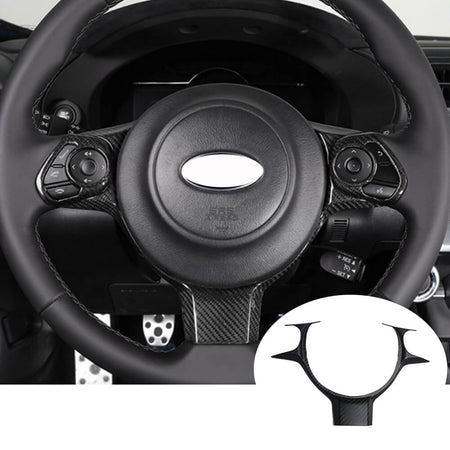 Subaru BRZ Toyota GT86 Steering wheel patch Interior parts Dry Carbon Fiber-Ahacarbon