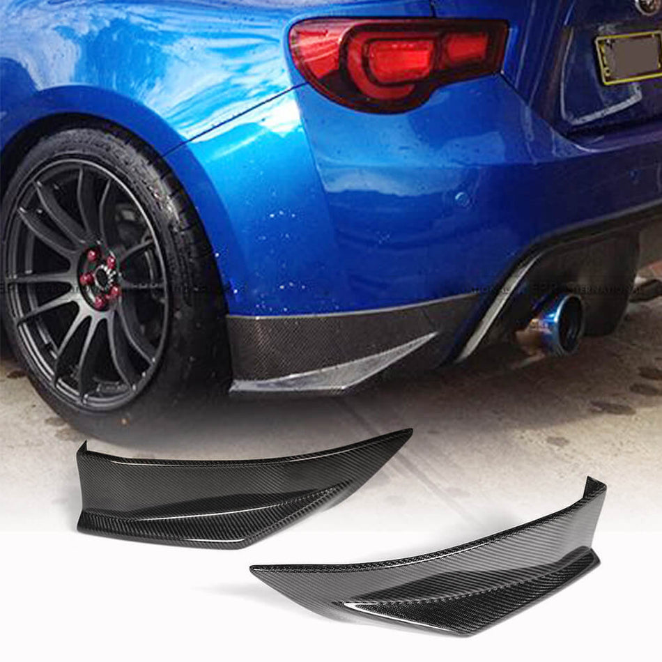 Subaru BRZ Toyota GT86 FT86 Scion FR-S Rear Bumper Splitters Carbon Fiber-Ahacarbon