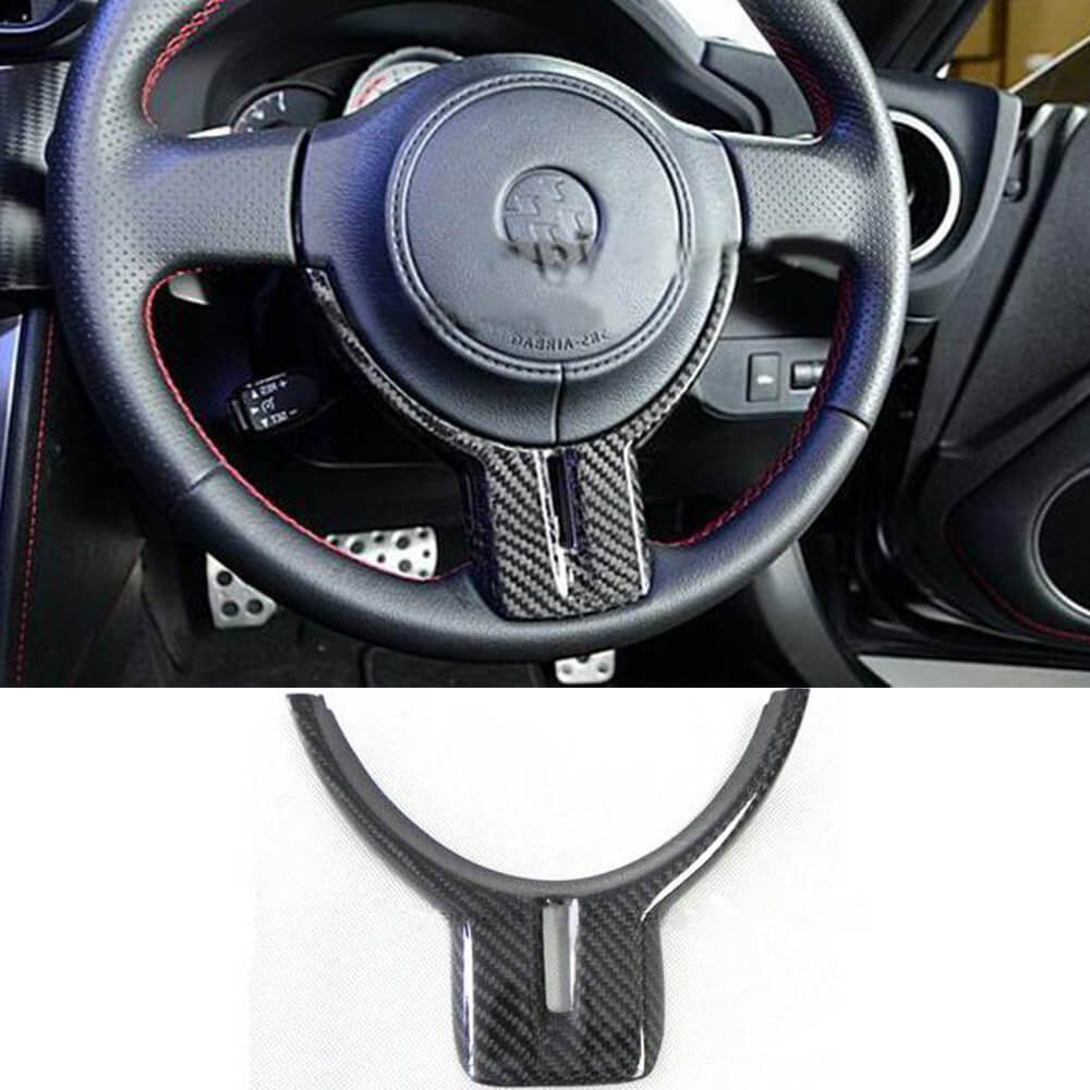 Subaru BRZ Toyota GT86 FT86 Scion FR-S Steering Wheel Covers Carbon Fiber-Ahacarbon