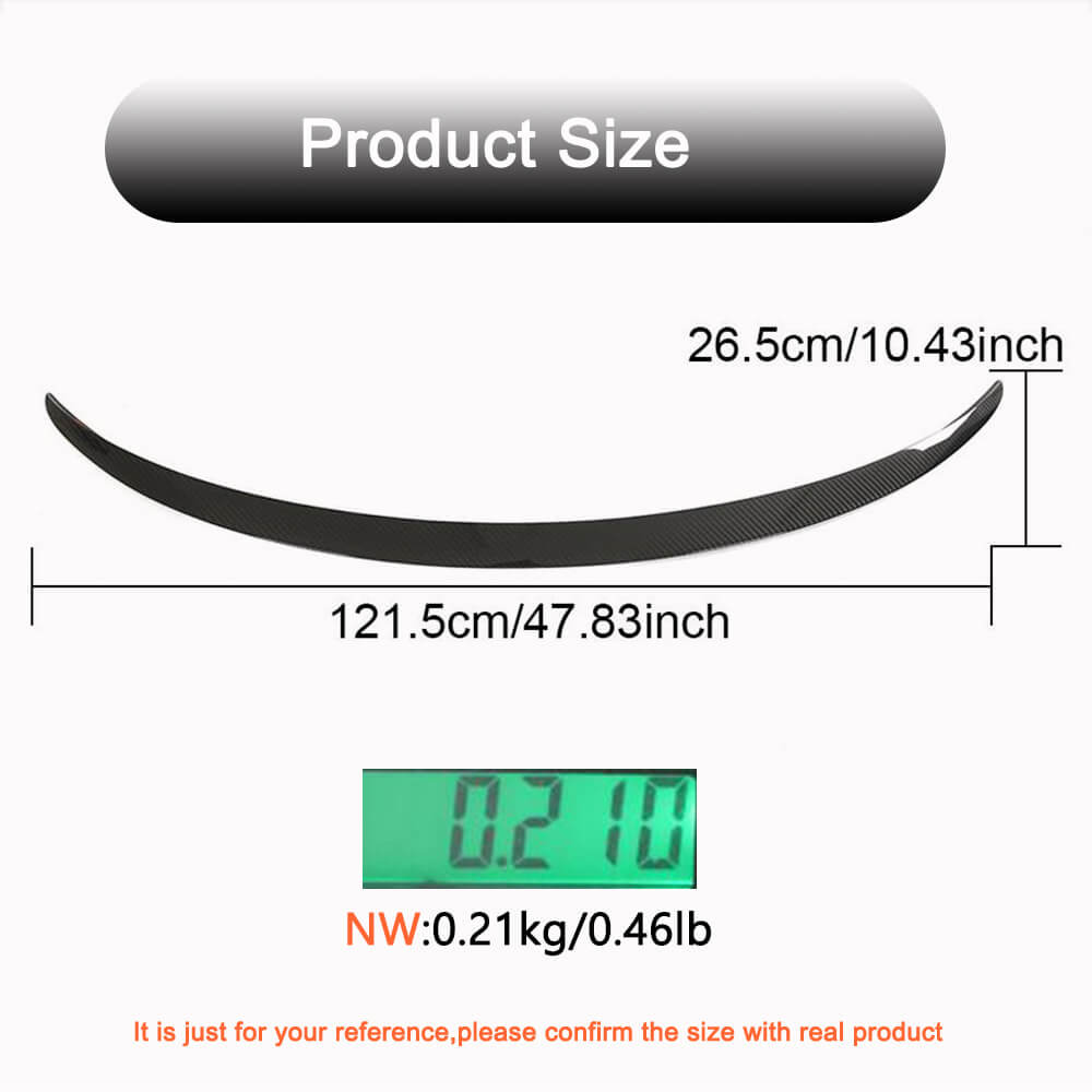 Tesla Model 3 2019-2023 Rear Trunk Spoiler Dry Carbon Fiber-Ahacarbon