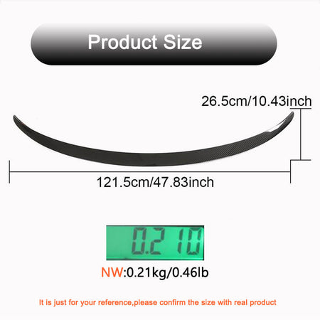 Tesla Model 3 2019-2023 Rear Trunk Spoiler Dry Carbon Fiber-Ahacarbon