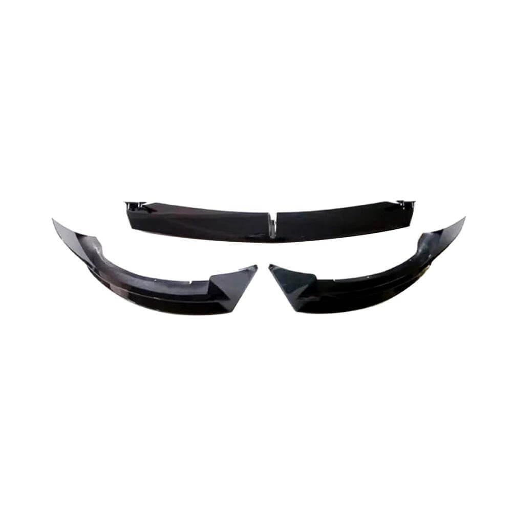 Tesla Model 3 2017-2023 Front Bumper Lip Gloss Black ABS 3PCS-Ahacarbon