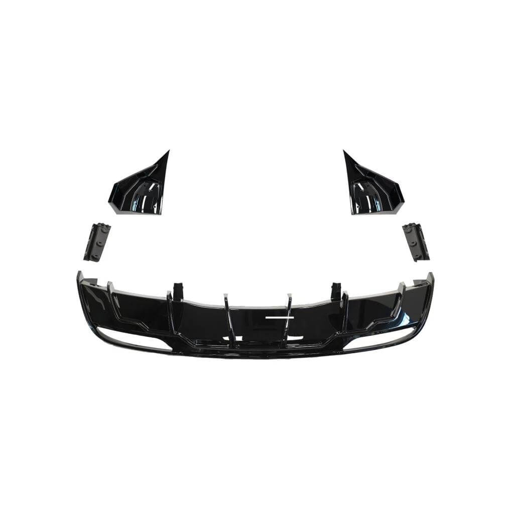 Tesla Model 3 2023-2025 Rear Bumper Diffuser Glossy Black ABS-Ahacarbon