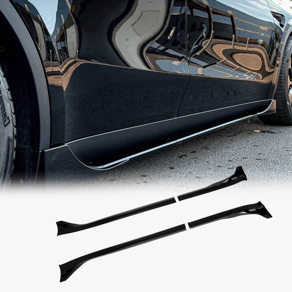 Tesla Model 3 2023-2025 Side Skirts Door Glossy Black ABS-Ahacarbon