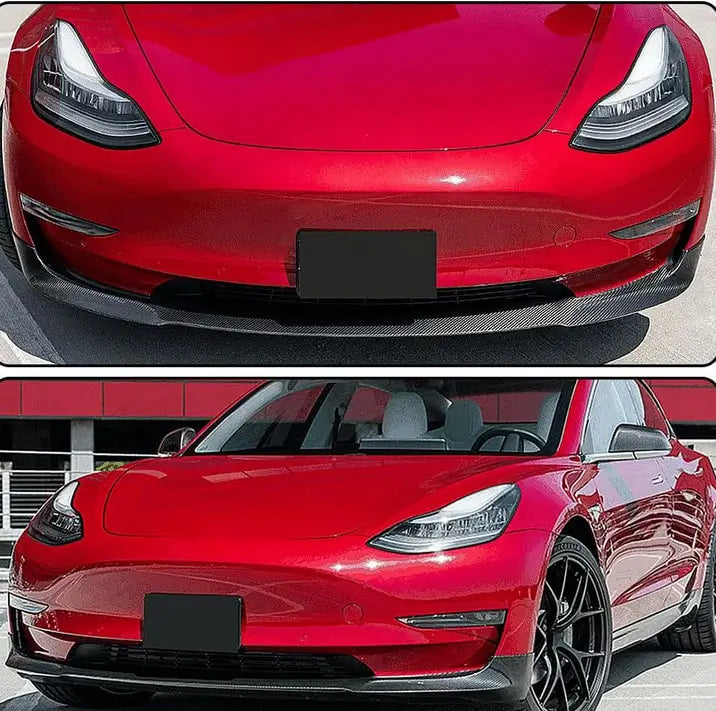 Tesla Model 3 2017-2022 Front Bumper Lip Side Skirts Rear Diffuser Rear Trunk Spoiler Carbon Fiber-Ahacarbon