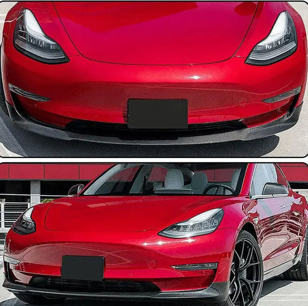 Tesla Model 3 2017-2022 Front Bumper Lip Side Skirts Rear Diffuser Rear Trunk Spoiler Carbon Fiber-Ahacarbon