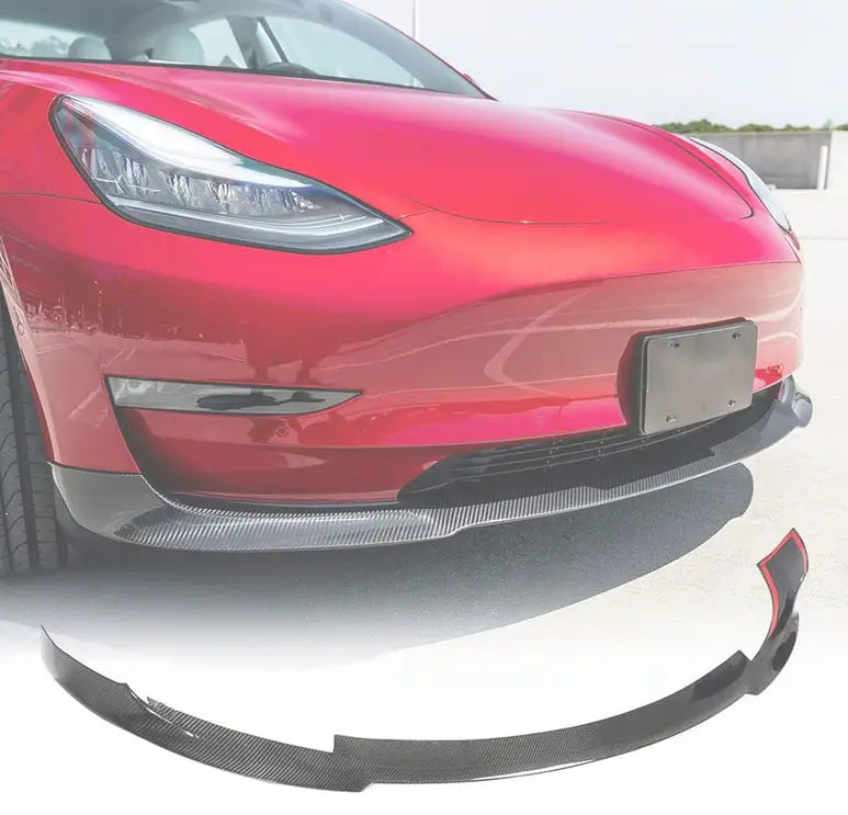 Tesla Model 3 2017-2022 Front Bumper Lip Side Skirts Rear Diffuser Rear Trunk Spoiler Carbon Fiber-Ahacarbon