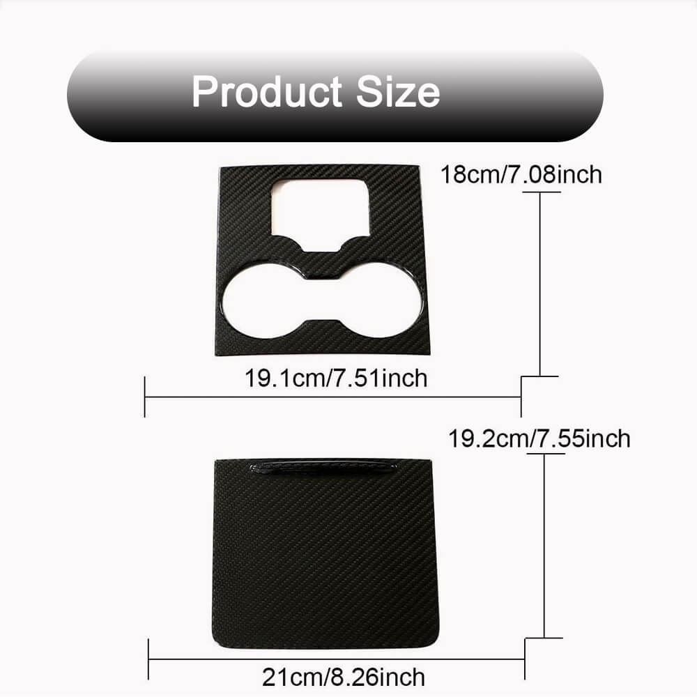Tesla Model 3 & Y 2016-2023 Interior Control Decoration Covers Dry Carbon Fiber-Ahacarbon