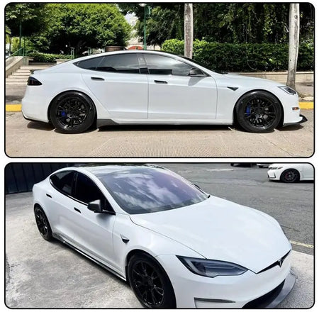 Tesla Model S 2021-2023 Front Bumper Lip Side Skirts Rear Diffuser Carbon Fiber-Ahacarbon