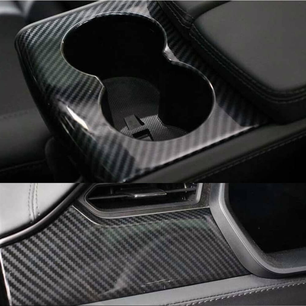 Tesla Model X 2016-2021 Interior Decoration Center Console Trims 12pcs Dry Carbon Fiber-Ahacarbon