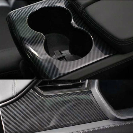 Tesla Model X 2016-2021 Interior Decoration Center Console Trims 12pcs Dry Carbon Fiber-Ahacarbon