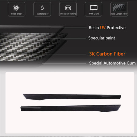 Tesla Model X 2016-2021 Interior Decoration Center Console Trims 12pcs Dry Carbon Fiber-Ahacarbon