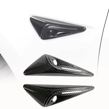 Tesla Model X 2021+ Side Air Fender Vents Dry Carbon Fiber-Ahacarbon
