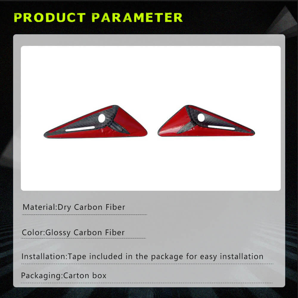 Tesla Model X 2021+ Side Air Fender Vents Dry Carbon Fiber-Ahacarbon