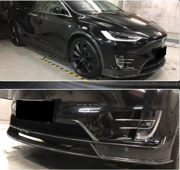 Tesla Model X 2016-2020 Front Bumper Lip Side Skirts Rear Diffuser Carbon Fiber-Ahacarbon
