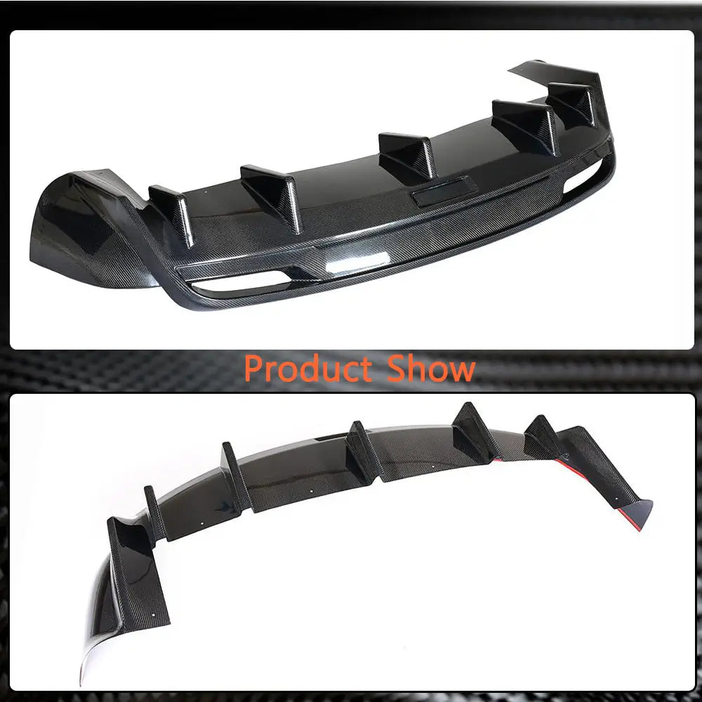 Tesla Model X 2016-2020 Front Bumper Lip Rear Bumper Diffuser Carbon Fiber-Ahacarbon