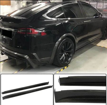 Tesla Model X 2016-2020 Front Bumper Lip Side Skirts Rear Diffuser Carbon Fiber-Ahacarbon