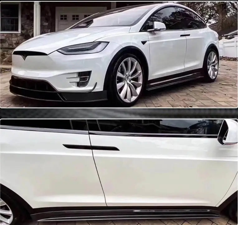 Tesla Model X 2016-2020 Front Bumper Lip Side Skirts Rear Diffuser Carbon Fiber-Ahacarbon