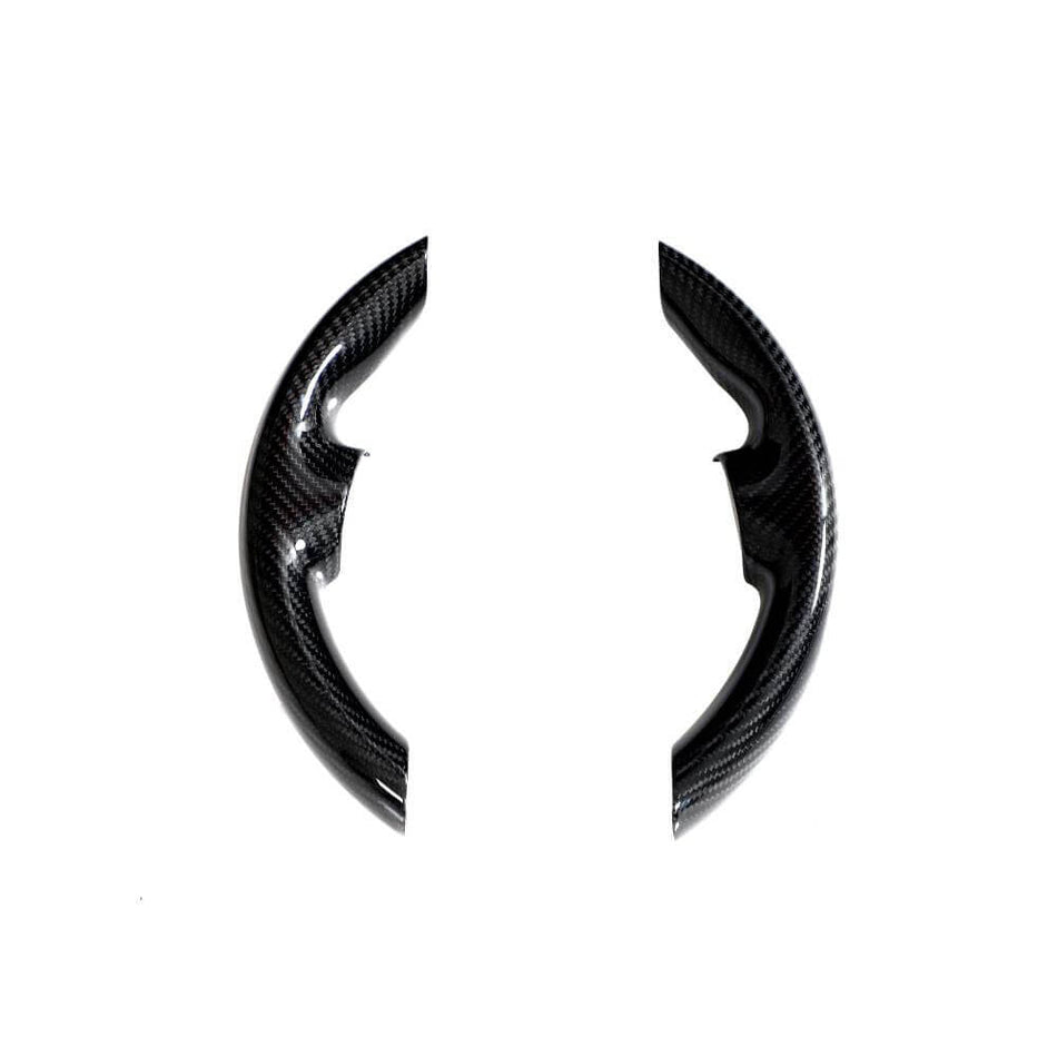 Tesla Model Y 2016-2023 Steering wheel patch Interior parts Dry Carbon Fiber-Ahacarbon