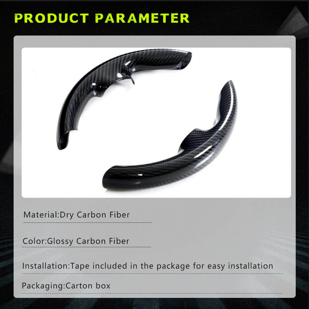 Tesla Model Y 2016-2023 Steering wheel patch Interior parts Dry Carbon Fiber-Ahacarbon