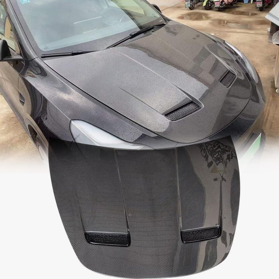 Tesla Model Y 2021-2023 Engine Bonnet Hood Cover Carbon Fiber-Ahacarbon