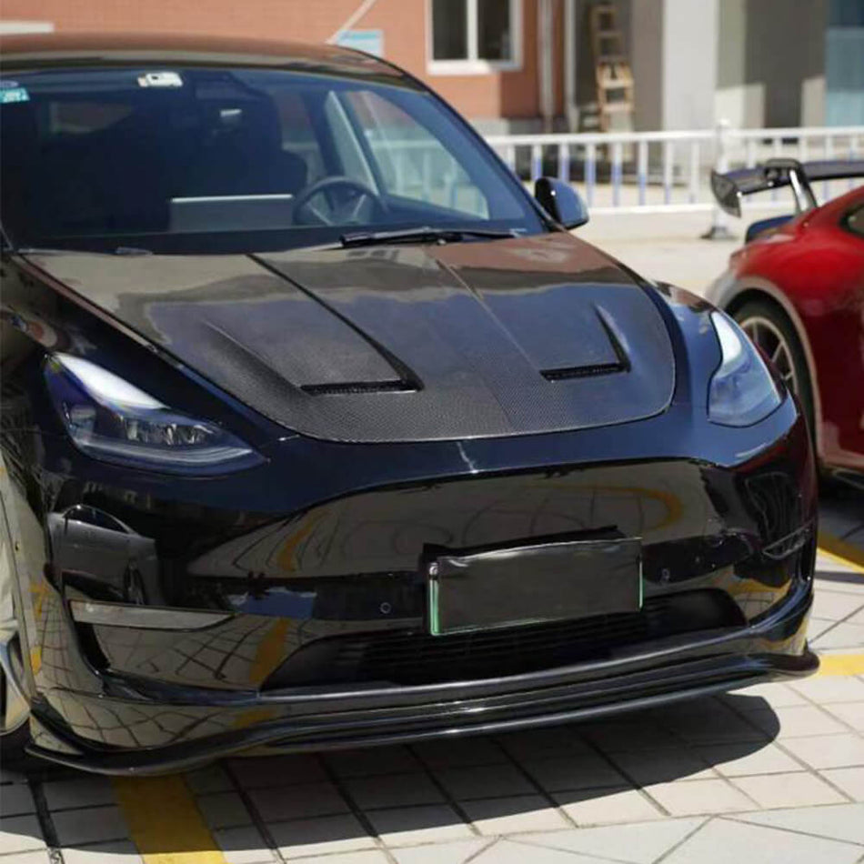 Tesla Model Y 2021-2023 Engine Bonnet Hood Cover Carbon Fiber-Ahacarbon