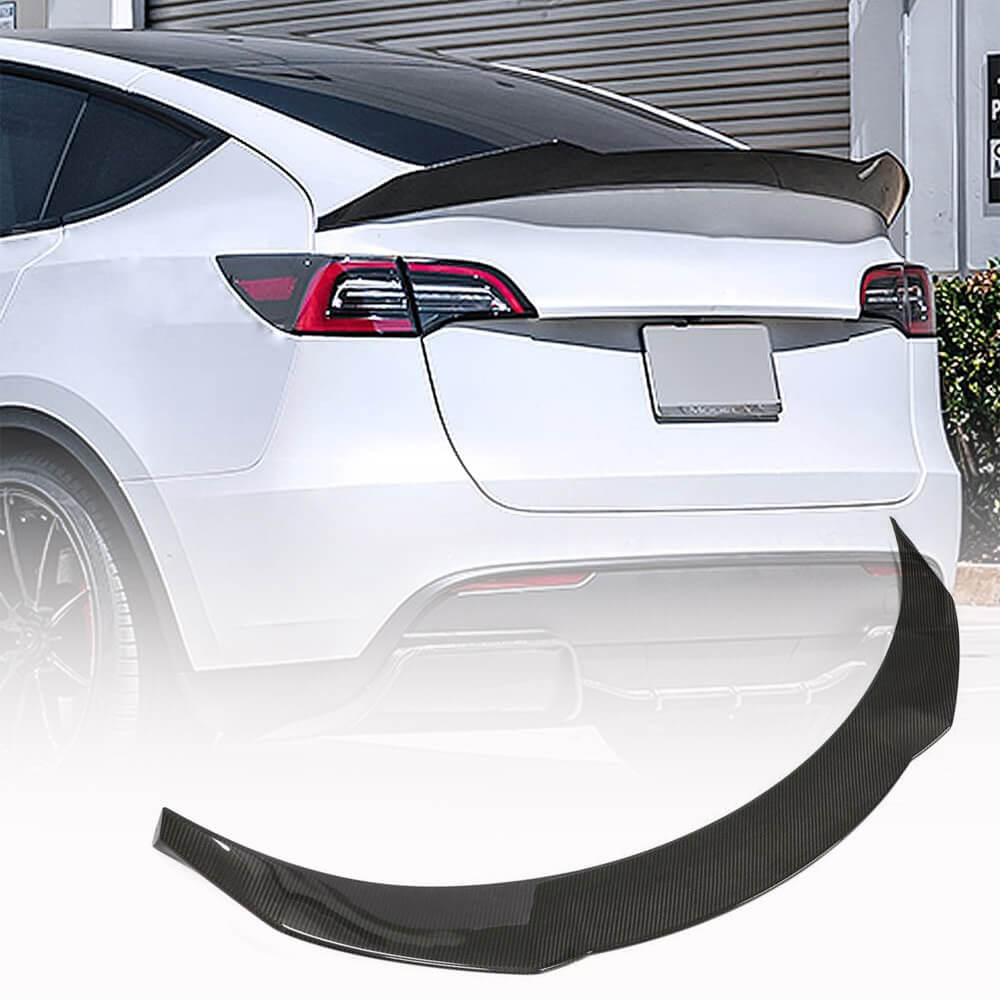Tesla Model Y 2020UP Rear Trunk Spoiler Dry Carbon Fiber-Ahacarbon