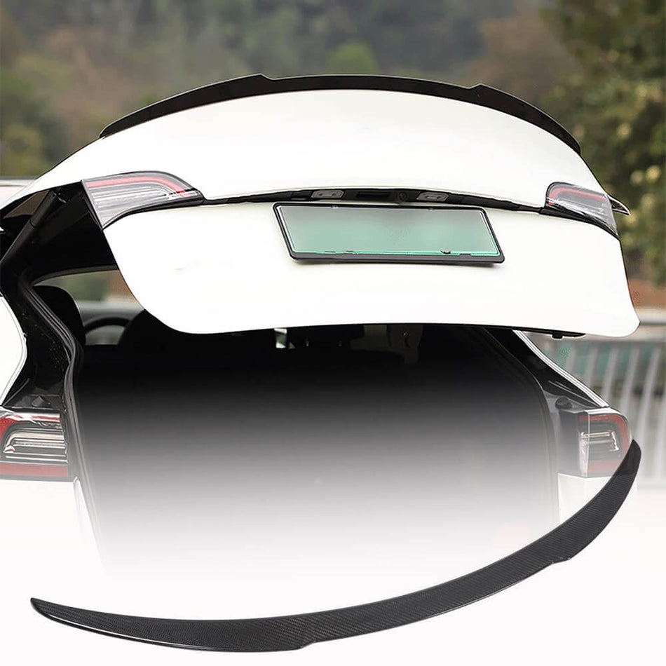 Tesla Model Y 2020UP Rear Trunk Spoiler Dry Carbon Fiber-Ahacarbon