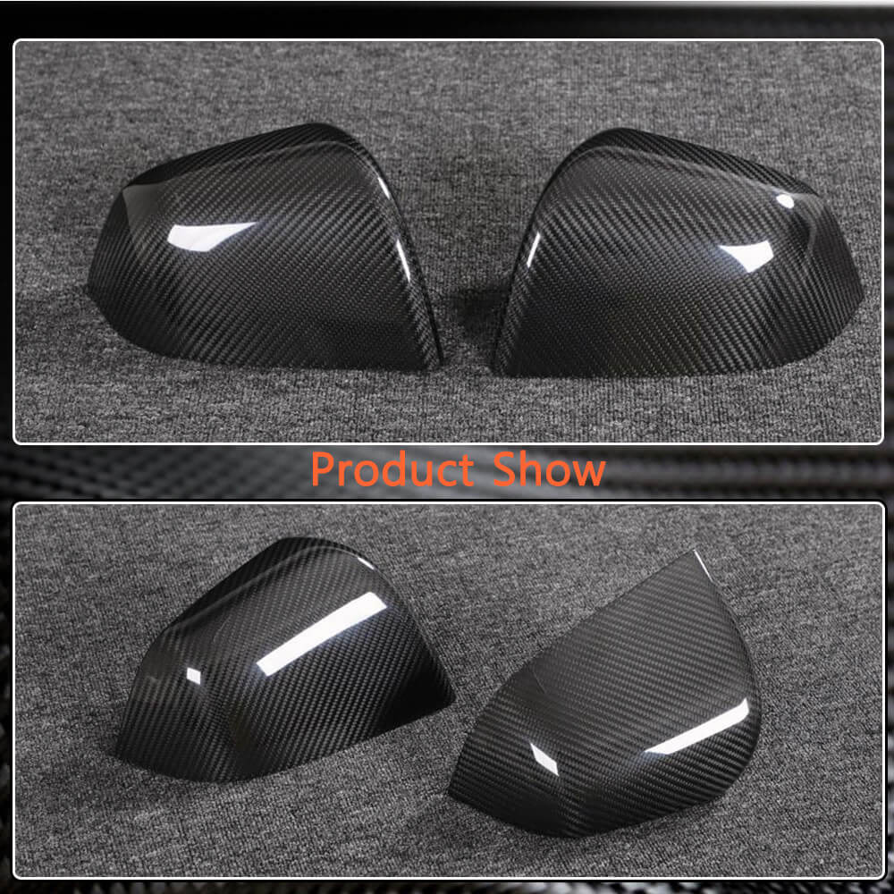 Tesla Model Y 2019-2022 Replacement Style Mirror Covers Pair Dry Carbon Fiber-Ahacarbon