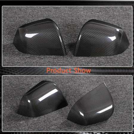 Tesla Model Y 2019-2022 Replacement Style Mirror Covers Pair Dry Carbon Fiber-Ahacarbon