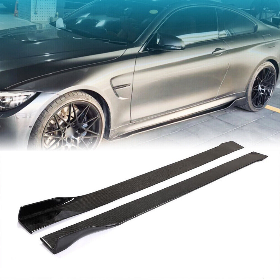 Universal Sedan Car Auto Side Skirts Carbon Fiber-Ahacarbon