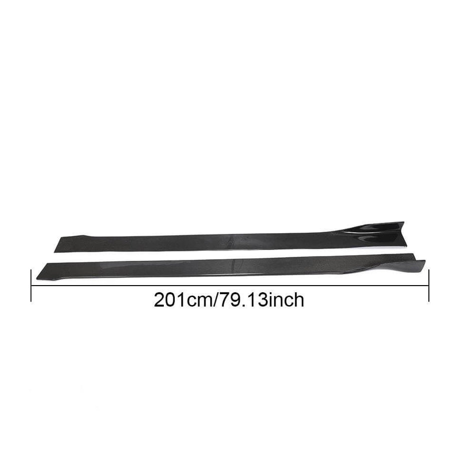 Universal Sedan Car Auto Side Skirts Carbon Fiber-Ahacarbon