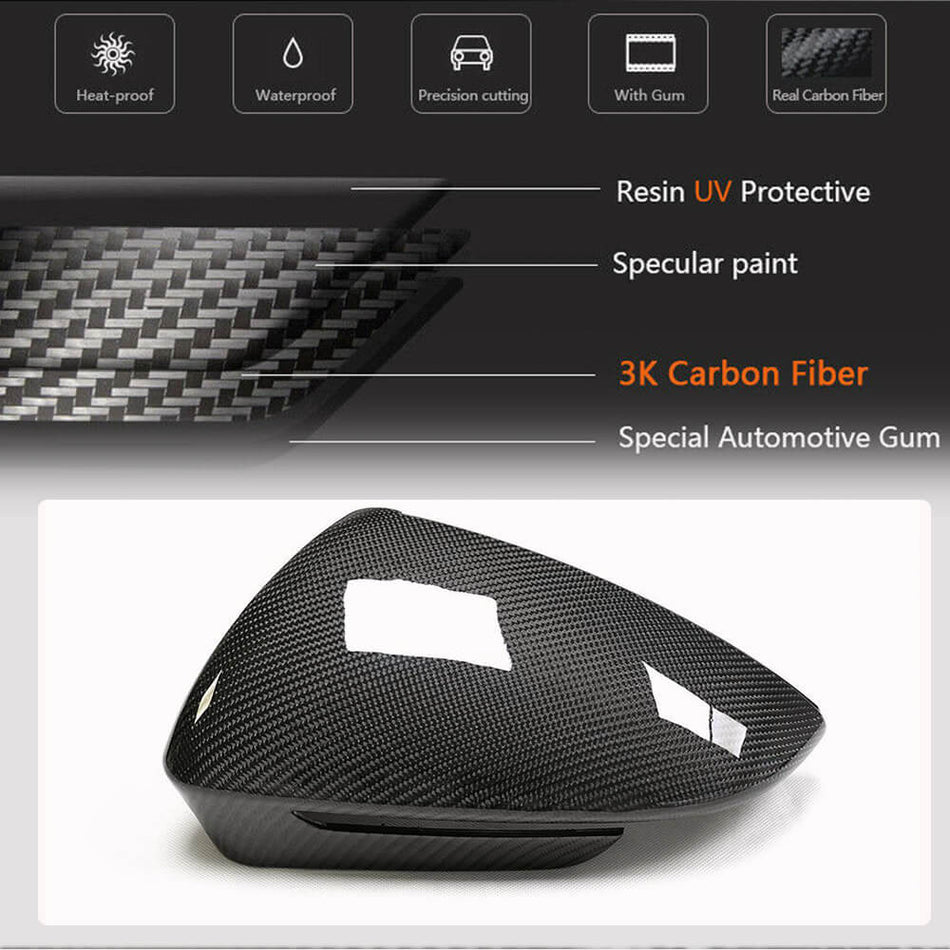 Volkswagen ID4 ID6 /Audi Q4 Q5 e-tron Sport Utility 4-Door 2022 Mirror Covers Carbon Fiber-Ahacarbon