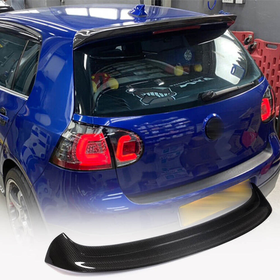 Volkswagen VW Golf 5 V MK5 GTI & R32 Hatchback 2005-2009 Rear Roof Spoiler Carbon Fiber/FRP-Ahacarbon